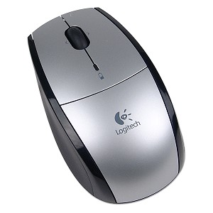 Logitech 3-Button Cordless Optical Scroll Mouse (Sil/Blk)